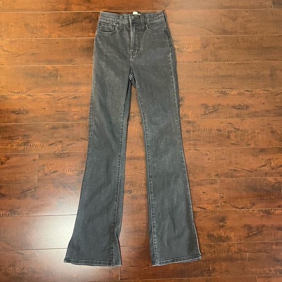 MADEWELL Denim Roadtripper Skinny Flare Black Jeans High Rise Size 23 - Picture 6 of 13